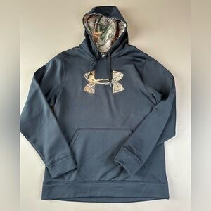 Under Armour Storm Camo Logo Hoodie Women’s Medium MD Loose Black Hunting